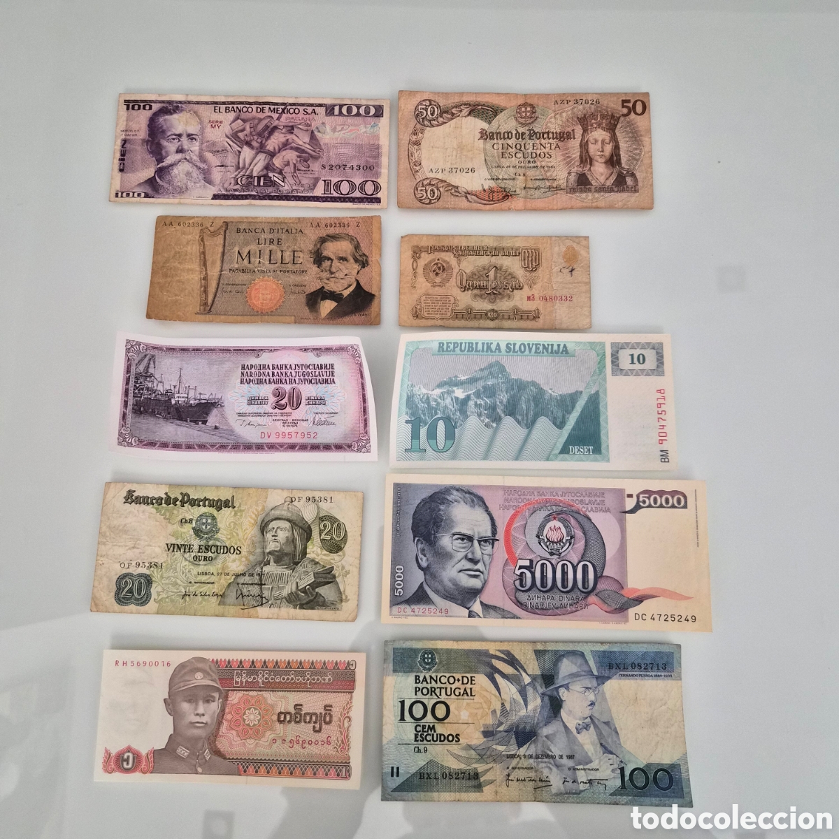 Billetes extranjeros: 10 billetes diferentes paises