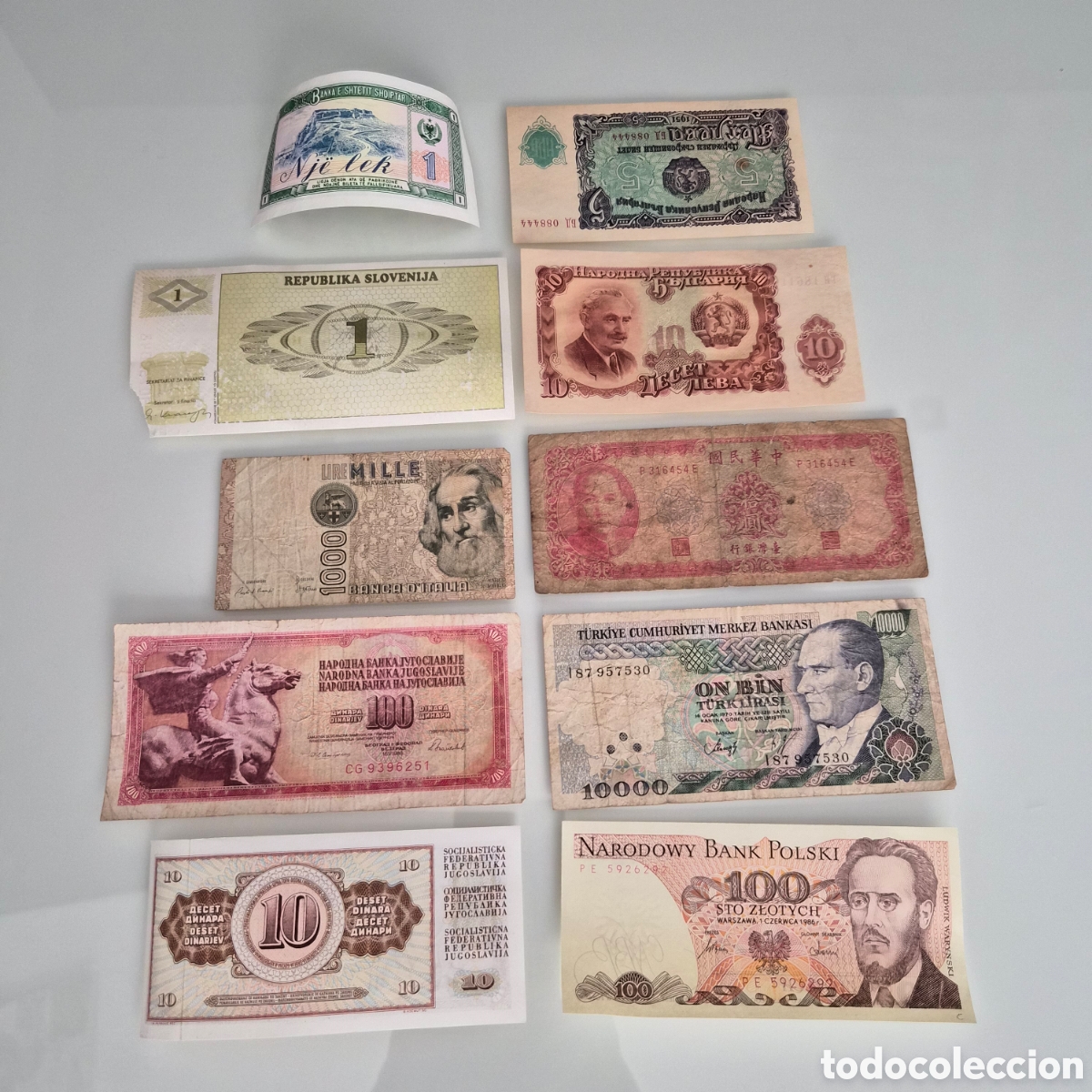 Billetes extranjeros: 10 BILLETES DEL MUNDO MUY BUENOS