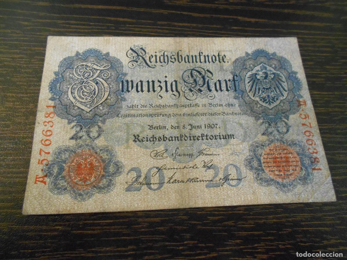 Billetes extranjeros: ALEMANIA-BILLETE-PICK 28-20 MARCOS-1907-BC