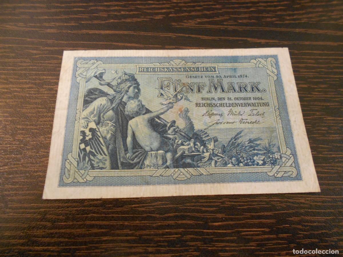 Billetes extranjeros: ALEMANIA-BILLETE ANTIGUO-PICK 8b-5 MARCOS-1904-BC