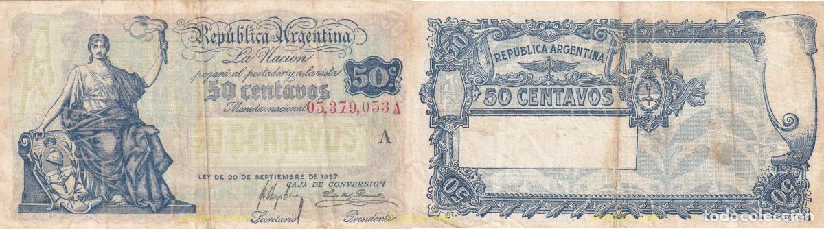 Billetes extranjeros: 1560 ARGENTINA 1935 ARGENTINA 50 CENTIMOS 1935