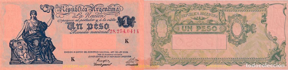 Billetes extranjeros: 1567 ARGENTINA 1935 ARGENTINA 1 PESO 1935