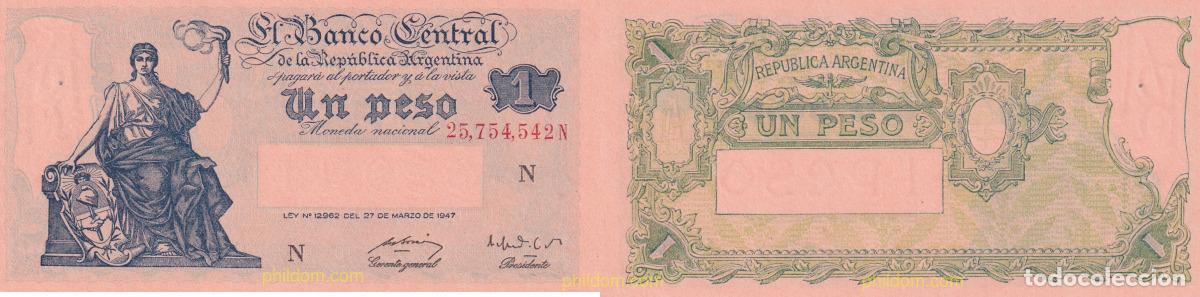 Billetes extranjeros: 1575 ARGENTINA 1947 ARGENTINA 1 PESOS 1947