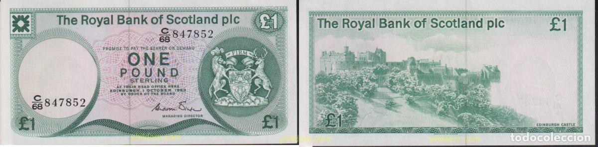 Billetes extranjeros: 1638 GRAN BRETA&Ntilde;A. Escocia 1983 SCOTLAND 1 POUNDS 1983
