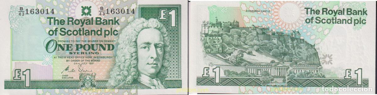 Billetes extranjeros: 1647 GRAN BRETA&Ntilde;A. Escocia 1991 SCOTLAND 1 POUND 1991
