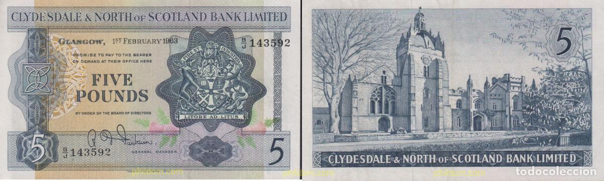 Billetes extranjeros: 1671 GRAN BRETA&Ntilde;A. Escocia 1963 SCOTLAND 1963 1 POUND