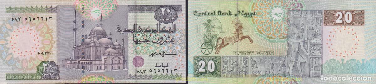 Billetes extranjeros: 1717 EGIPTO 2001 EGYPT 20 POUNDS 2001