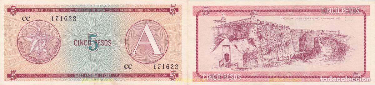 Billetes extranjeros: 1761 CUBA 1985 CUBA 5 PESOS 1985 CERTIFICADO DE COMPRA