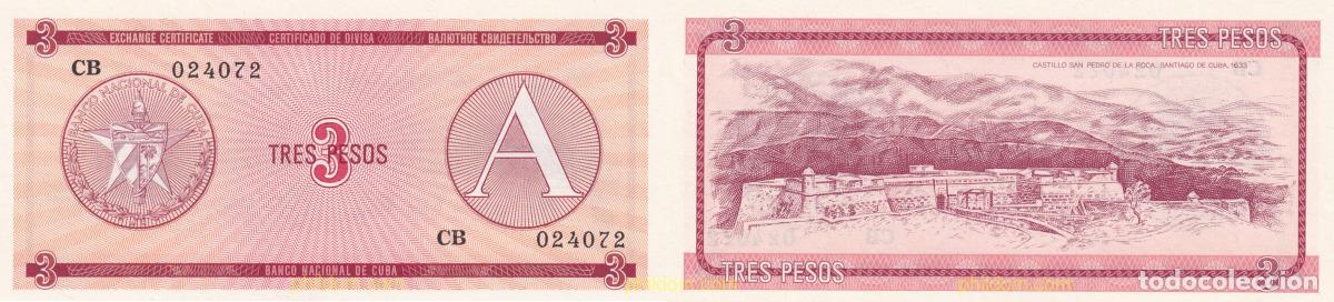 Billetes extranjeros: 1760 CUBA 1985 CUBA 3 PESOS 1985 CERTIFICADO DE COMPRA