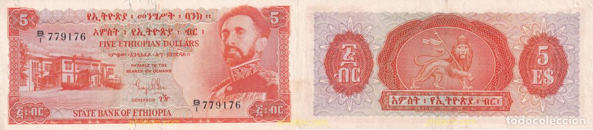 Billetes extranjeros: 2088 ETIOPIA 1961 ETHIOPIA 5 DOLLAR 1961