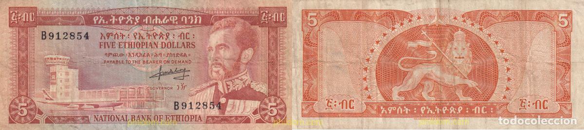 Billetes extranjeros: 2091 ETIOPIA 2020 5 DOLLARS ETHIOPIA 1966