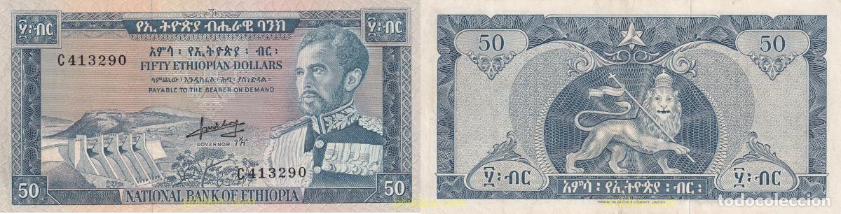 Billetes extranjeros: 2093 ETIOPIA 1966 50 DOLLARS ETHIOPIA 1966
