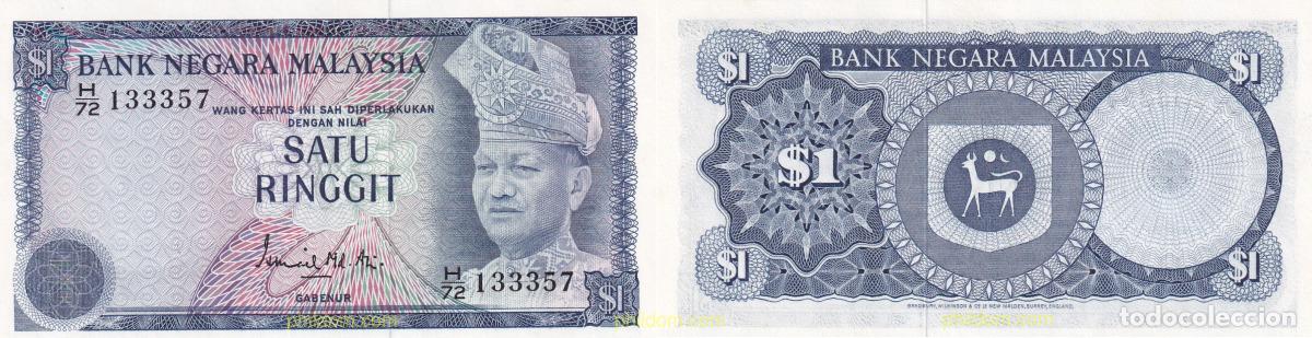 Billetes extranjeros: 2132 MALASIA 1981 MALASIA 1 SATU RINGGIT 1981