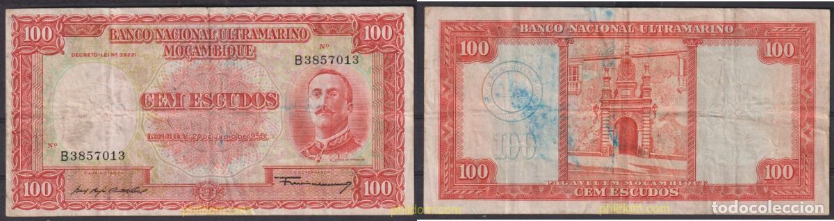 Billetes extranjeros: 2492 MOZAMBIQUE 1958 MOZAMBIQUE 100 ESCUDOS 1958