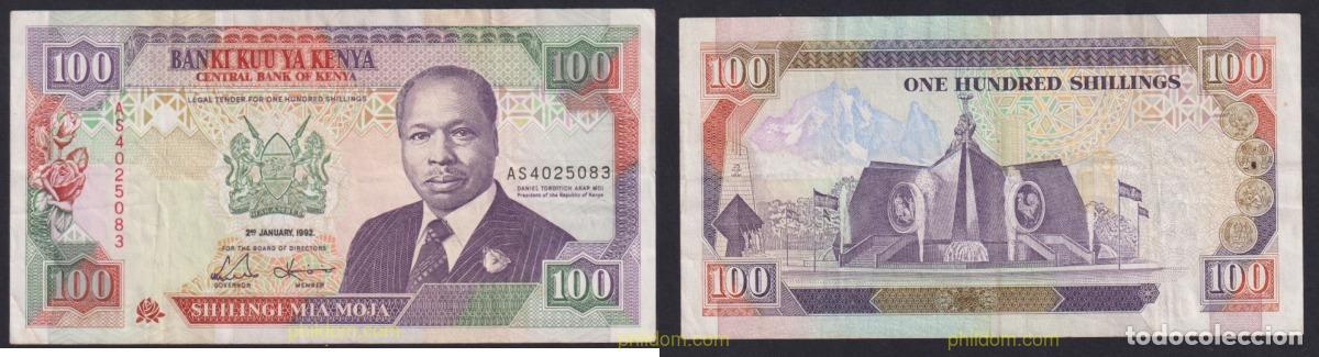 Billetes extranjeros: 2485 KENIA 1992 KENYA 100 SHILLINGS 1992