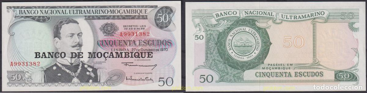 Billetes extranjeros: 2500 MOZAMBIQUE 1970 MOZAMBIQUE 50 ESCUDOS 1970