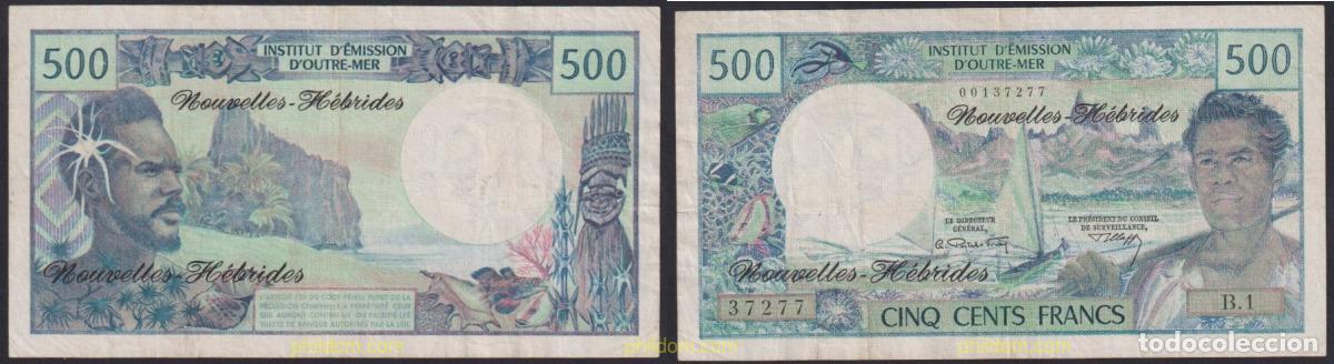 Billetes extranjeros: 2675 NUEVAS HEBRIDAS 1970 NOUVELLES HEBRIDES 500 FRANCS 1970