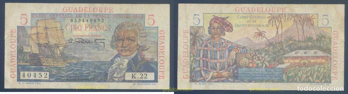 Billetes extranjeros: 3003 GUADALUPE 1946 GUADELOUPE 5 FRANCS 1946