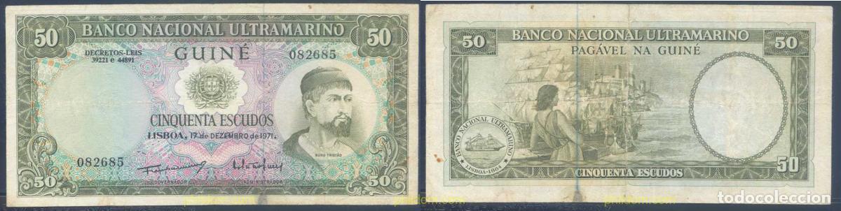 Billetes extranjeros: 3206 GUINEA PORTUGUESA 1971 GUINEA 50 ESCUDOS 1971