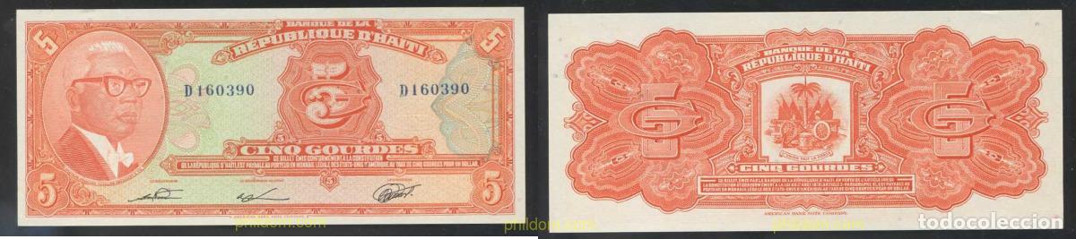 Billetes extranjeros: 3261 HAITI 1979 HAITI 5 GOURDES 1979