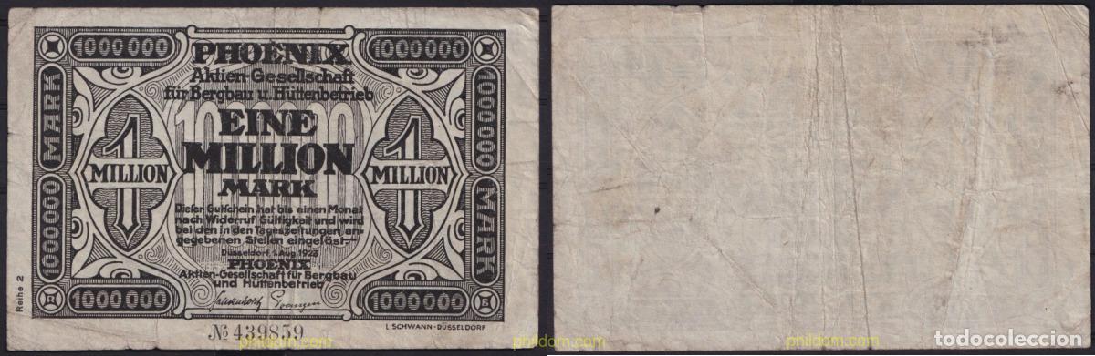 Notas Internacionais: 3646 ALEMANIA 1923 ALEMANIA 1 MILLION MARKS 1923