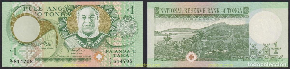 Billetes extranjeros: 3992 TONGA 1995 TONGA 1 PA'ANGA 1995