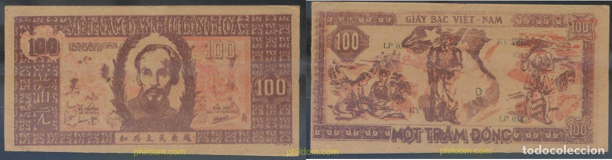 Billetes extranjeros: 3984 VIETNAM DEL NORTE 1948 VIETNAM 100 DONG 1948