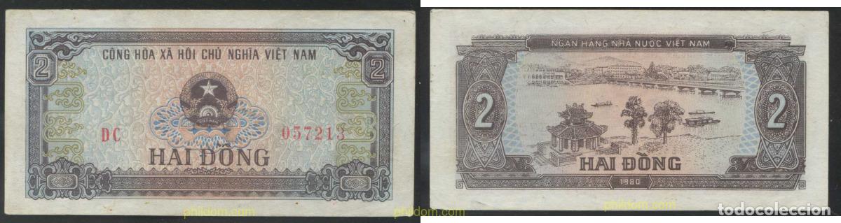 Billetes extranjeros: 4026 VIETNAM DEL NORTE 1980 VIETNAM 2 DONG 1980