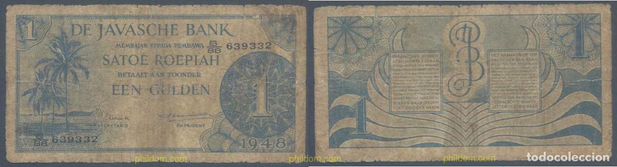 International Banknotes: 4818 INDIA HOLANDESA 1948 NEDERLAND INDIE 1 GULDEN 1948