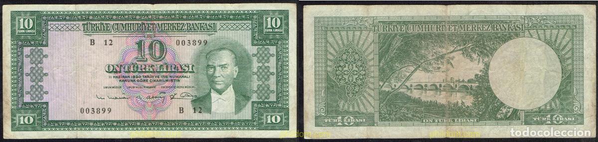 Billetes extranjeros: 5081 TURQUIA 1963 TURKEY 10 LIRA 1963