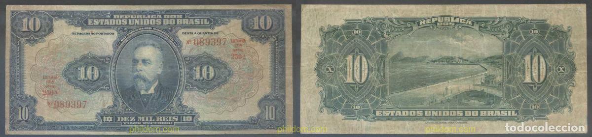 Billetes extranjeros: 5698 BRASIL 1942 BRASIL 10 CRUZEIROS 1942