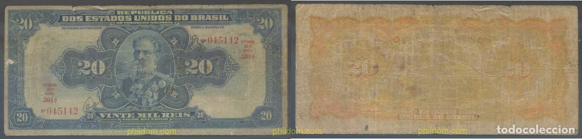 Billetes extranjeros: 5701 BRASIL 1931 BRASIL 20000 REIS 1931