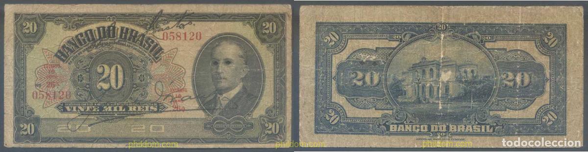 Billetes extranjeros: 8011 BRASIL 1923 BRASIL 20 MIL REIS 1923