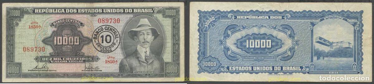 International Banknotes: 5752 BRASIL 1967 BRASIL 10000 CRUZEIROS 1967