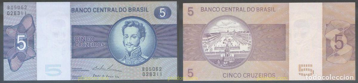 International Banknotes: 5754 BRASIL 1973 BRASIL 5 CRUZEIROS 1973