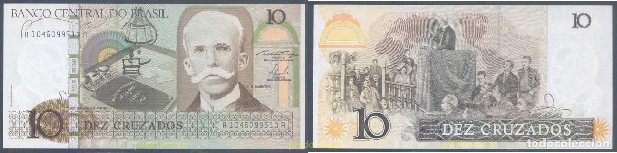 International Banknotes: 5770 BRASIL 1986 BRASIL 10 CRUZADOS 1986