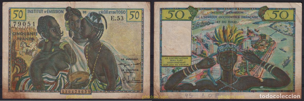 Internationale Banknoten: 5856 TOGO 1956 TOGO 1956 50 FRANCS
