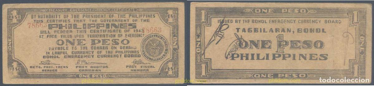 Internationale Banknoten: 5900 FILIPINAS 1942 PHILIPPINES 1 PESOS 1942