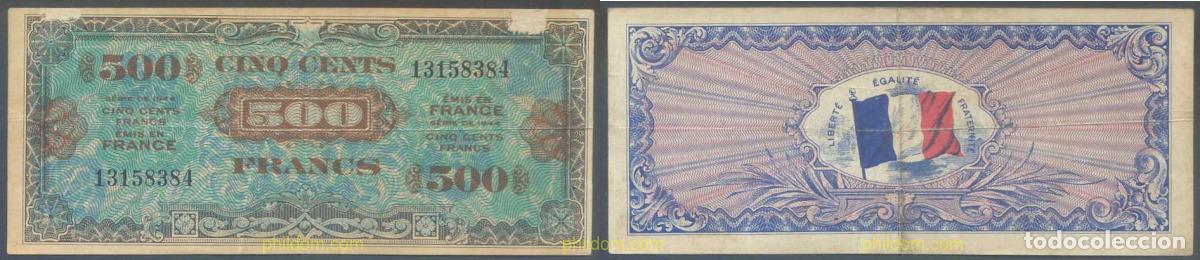 International Banknotes: 5989 FRANCIA 1944 FRANCE 500 FRANCS 1944