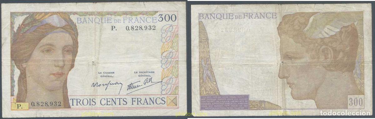 International Banknotes: 5992 FRANCIA 1939 FRANCE 300 FRANCS 1938 - 1939
