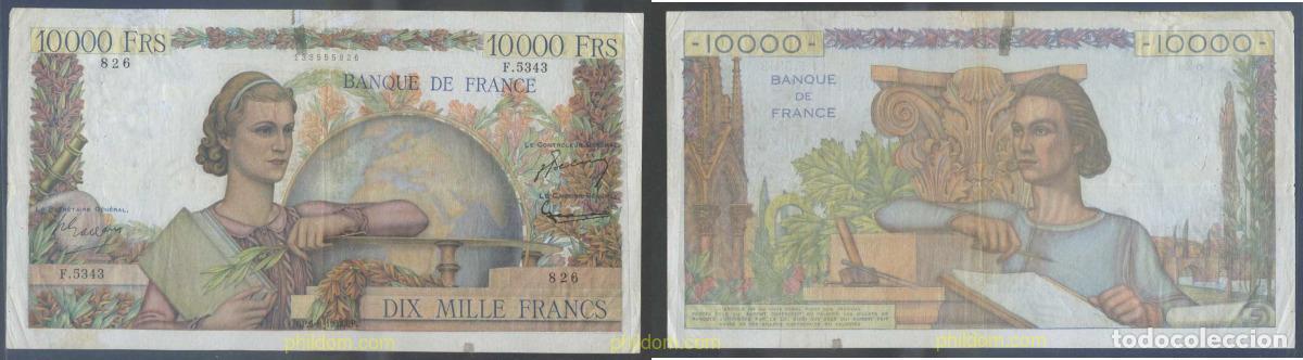 International Banknotes: 5995 FRANCIA 1949 FRANCE 10000 FRANCS 1949