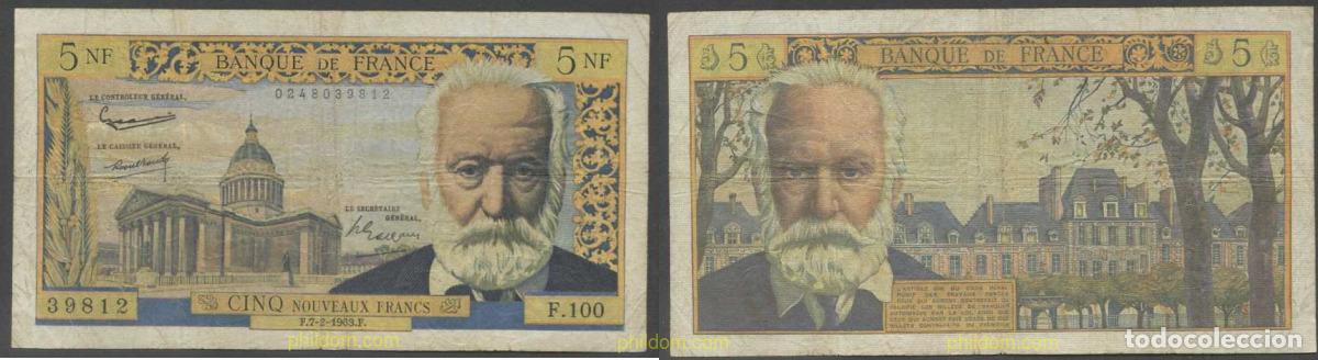International Banknotes: 6004 FRANCIA 1963 FRANCE 5 FRANCS 1963