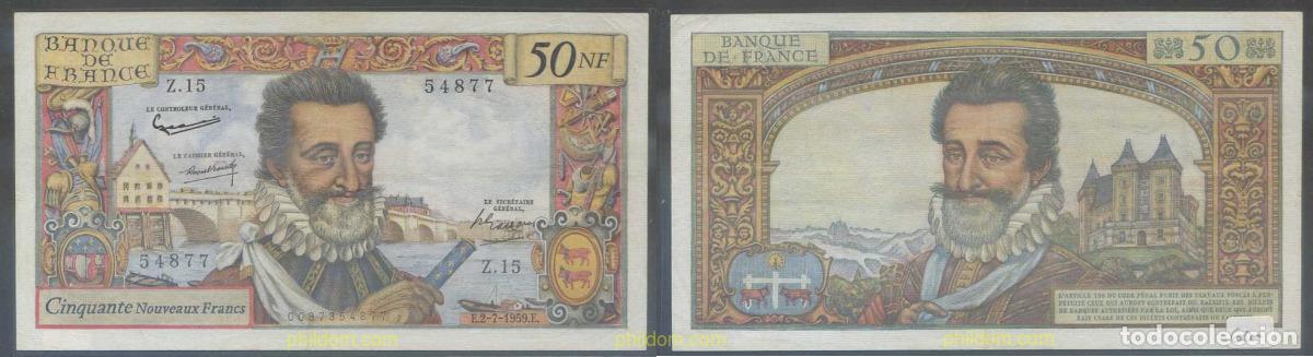 International Banknotes: 6003 FRANCIA 1959 FRANCE 50 FRANCS 1959