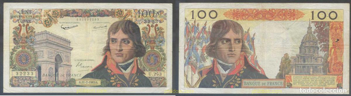 International Banknotes: 6006 FRANCIA 1963 FRANCE 100 FRANCS 1963