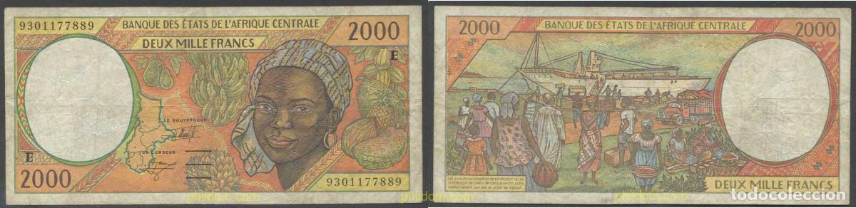 International Banknotes: 6118 AFRICA ECUATORIAL FRANCESA 1994 ETATS DE L'AFRIQUE CENTRALE 2000 FRANCS 1994