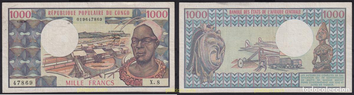 Billetes extranjeros: 6565 CONGO 1984 CONGO 1984 1000 FRANCS