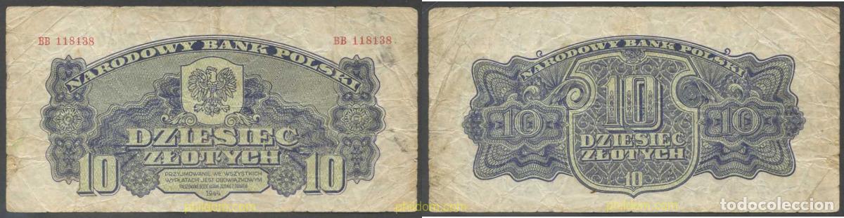 Billets internationaux: 6672 POLONIA 1944 POLONIA 1944 10 ZLOTYCH