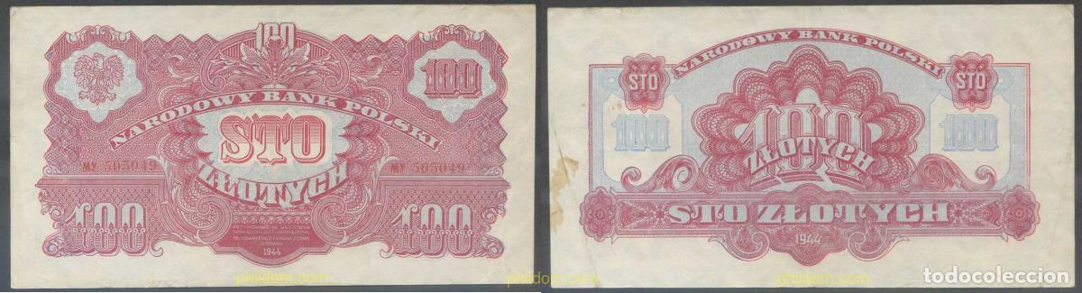 Billets internationaux: 6674 POLONIA 1944 POLONIA 1944 100 ZLOTYCH