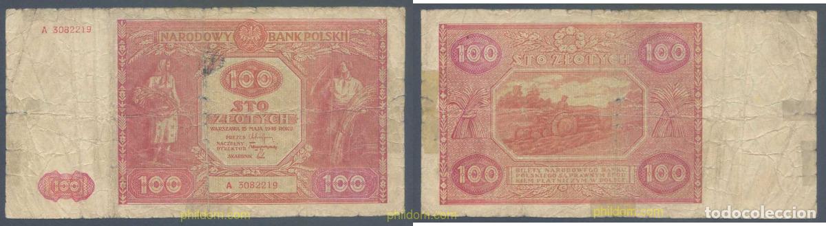 Billets internationaux: 6681 POLONIA 1946 POLONIA 1946 100 ZLOTYCH