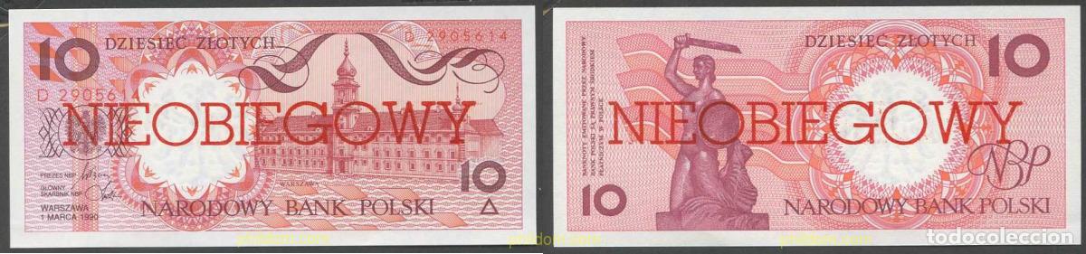 Banconote internazionali: 6714 POLONIA 1990 POLAND 1990 10 ZLOTYCH NIEOBIEGOWY